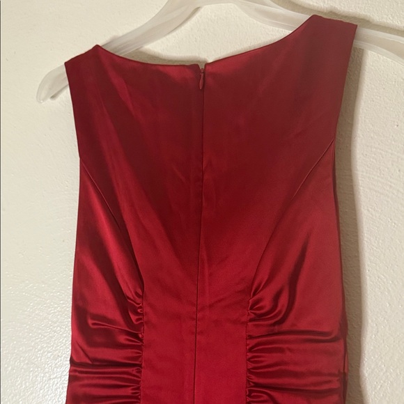 Cache Strapless Red Ruched Sheath Dress - Picture 8 of 13